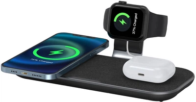 Док-станция WiWU Power Air 3in1 Wireless Charger - Black (PA3IN1B)