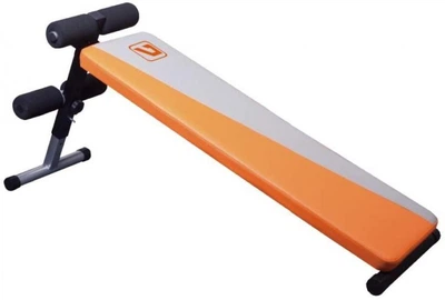 Скамейка для пресса LiveUP FITNESS SIT-UP BENCH оранжевый, серый LS1201