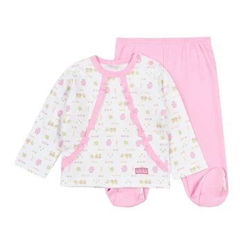 Пижама для девочки малышки бело розовая 86р Арт. 130 Kazan bebe