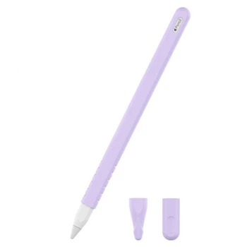 Силиконовый чехол со сменными наконечниками для Apple Pencil 2 STR Silicone Pencil Case - Purple