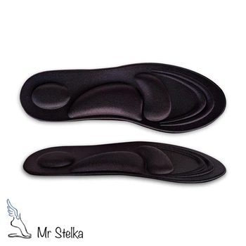 Стельки мягкие на каждый день Comfort insoles 28.5-26см (43.5-39.5р), Sponge Foam черного цвета, H-13 №3