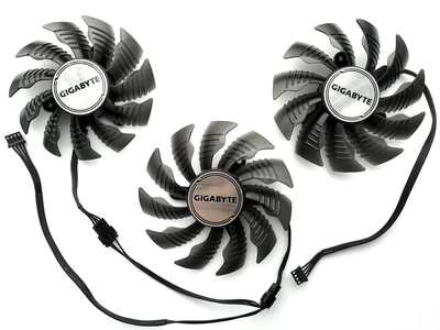 Вентилятор кулер для видеокарты Gigabyte RTX 3070 Ti 3080 Ti 3090 GAMING EAGLE (orgnl) Everflow T129215SU T128015SU (GA92S2U PLA09215S12H) комплект 3 шт (№415)