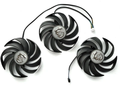 Вентилятор PowerLogic для видеокарты MSI PLD10010B12HH (PLD10010S12HH) комплект 3 шт (№384)