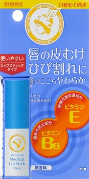 Помада-бальзам регенерирующая с витамином E и B6, без ментола - Omi Brotherhood Medical Lip Stick Clear 3.2g (676889-18828)