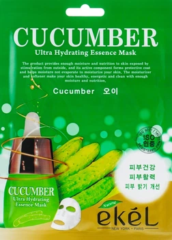 Тканинна маска з огірковим екстрактом - Ekel Cucumber Mask 25ml (642953-7053)