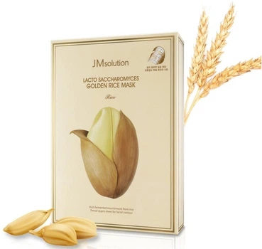 Тканевая маска с ферментированными компонентами - JMsolution Lacto Saccharomyces Golden Rice Mask 1x30ml (676863-3962)