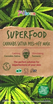 Маска-пленка для лица с маслом конопли - 7th Heaven Superfood Cannabis Sativa Peel-Off 10ml (777721-14111)