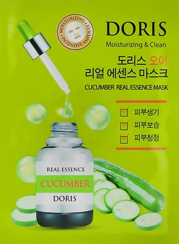 Ампульна маска з екстрактом огірка - Doris Cucumber Real Essence Mask 25ml (853970-10266)