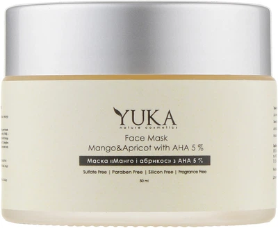 Маска-пілінг "Манго та абрикоса" з АНА - Yuka Face Mack 50ml (914388-12123)