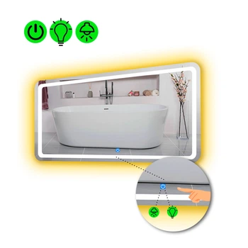 LED-зеркало 100x60см, с сенсорной кнопкой управления, модель Anvi (Anvig297)