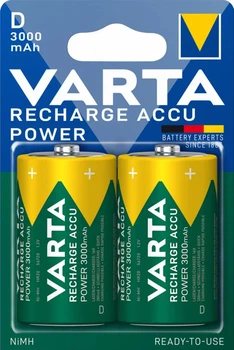 Аккумулятор Varta Rechargeable Accu D/R20 1.2V 3000 mAh (2шт)