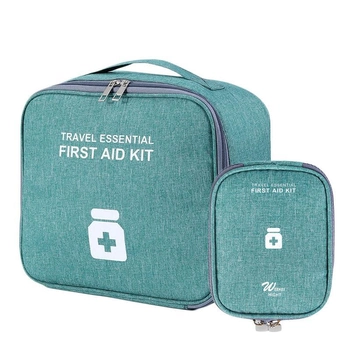 Комплект аптечок сумки органайзери для медикаментів для подорожей для дому 2 шт (473518-Prob) Зелений