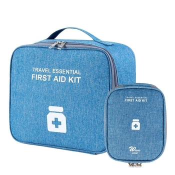Комплект аптечок сумки органайзери для медикаментів для подорожей для дому 2 шт (473519-Prob) Синій