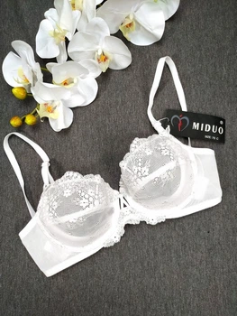 Бюстгальтер балконет жіноча ніжна сіточка Miduo 75С = 80В білий (34200Б)