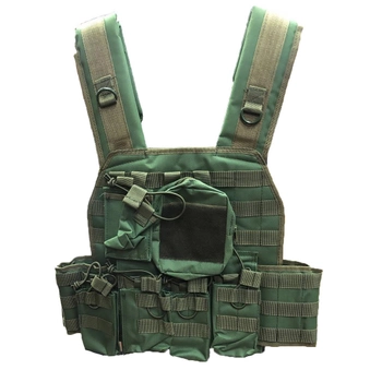 Тактический разгрузочный жилет с карманами для армии зсу и военных универсальный Зеленый