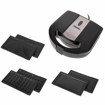 Практичний тостер 3 в 1 бутербродниця-вафельниця-гриль Mesko-MS 3045 1000 Вт