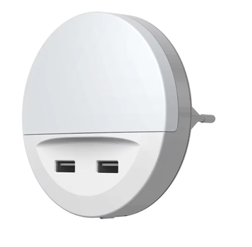 Нічник 13W 220V 3lm 3000K 80x90mm [4058075266902] Ledvance LUNETTA EDGE USB A&C з датчиком освітленості