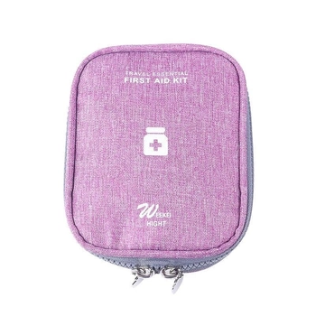 Аптечка сумка органайзер для медикаментів для подорожей для дому 14х11х3 см (473527-Prob) Бузкова