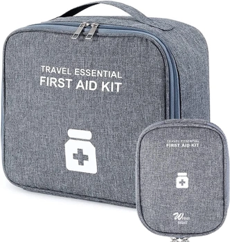 Комплект аптечок сумки органайзери для медикаментів для подорожей для дому 2 шт (473520-Prob) Сірий