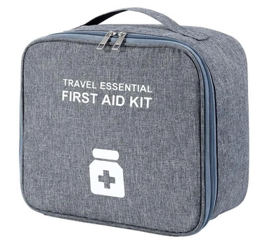 Аптечка сумка органайзер для медикаментов для путешествий для дома 25х22х12 см (473525-Prob) Серый