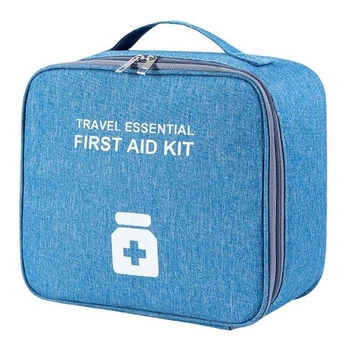 Аптечка сумка органайзер для медикаментів для подорожей для дому 25х22х12 см (473524-Prob) Синій