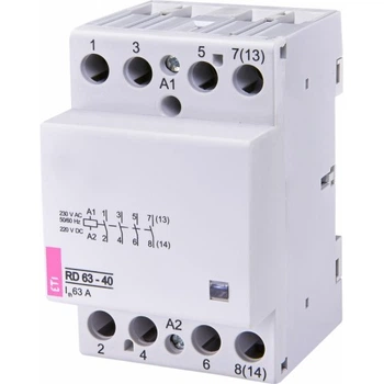 Контактор ETI RD 63-40 4P 63A 230V AC/DC 4NO 2464026 модульный