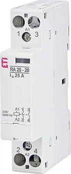 Контактор ETI RA 25-20 2P 25A 230V AC 2NO 2464093 модульный
