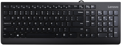 Клавіатура дротова Lenovo 300 USB UKR Black (GY41D64869)