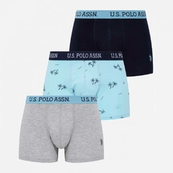 Набор трусов-боксеров мужских US Polo Assn 80446 L 3 шт Синий/Мята/Меланж (8680557322606)