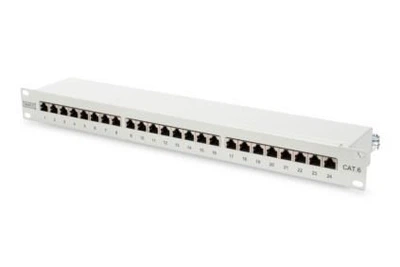 Патч-панель DIGITUS 19" 1U, 24 порти, 6 STP в комплекті