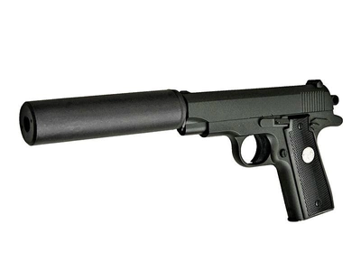 G2A Страйкбольный пистолет Browning mini с глушителем Вальтер металл черный