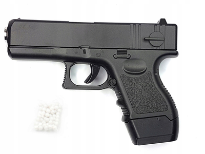 G16 Пистолет страйкбольный Galaxy Glock 17 mini металл черный