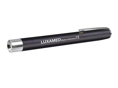 Ліхтарик медичний діагностичний Luxamed LED Чорний світлодіодний кишеньковий для діагностики очей та горла з кліпсою кнопкою Німеччина