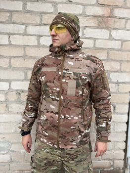 Куртка тактична FCTdesign на сітці Софтшелл XL мультикам