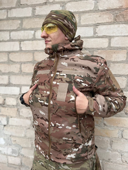 Куртка тактична FCTdesign на сітці Софтшелл S мультикам