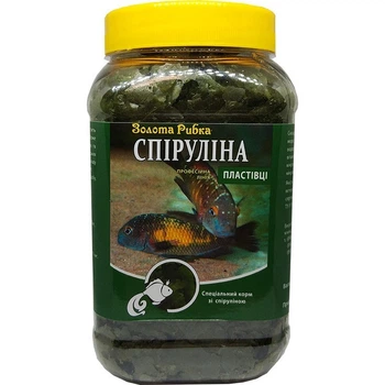 Корм для рыб Спирулина (хлопья) банка 100 г