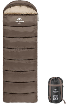 Спальник с капюшоном Naturehike U350 NH20MSD07 Right Brown (6927595767221-R)