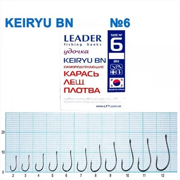 Крючок самоподсекающий Leader Keiryu BN № 6