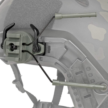 Адаптер кріплення для шумозахисних навушників на шолом швидкознімне кронштейн ARC Rail Helmet BeArmD Олива (1489602)