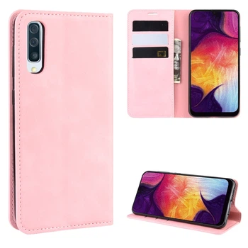 Чехол Taba Retro-Skin для Samsung Galaxy A30S / A307 книжка кожа PU с визитницей розовый