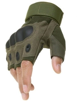 Тактические Перчатки Tactical Gloves PRO беспалые рукавицы олива размер L