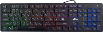 Клавіатура Frime Moonfox Rainbow RUS/UKR USB Black (FLK18220)