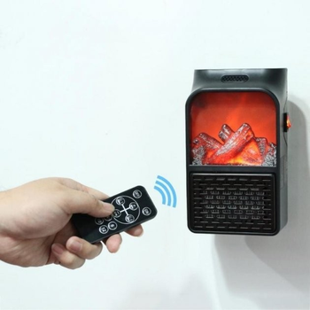 Портативный обогреватель с пультом Flame Heater мини камин электрический