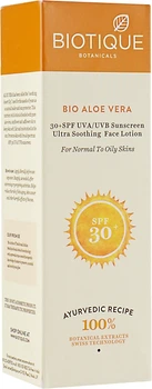 Сонцезахисний та омолоджуючий лосьйон для обличчя SPF 30 "Біо Алое Віра" - Biotique Aloe Vera Face Sun Lotion 120ml (148613-30091)