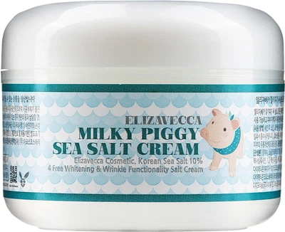 Сольовий колагеновий крем для обличчя - Elizavecca Face Care Milky Piggy Sea Salt Cream 100g (297283-1790)