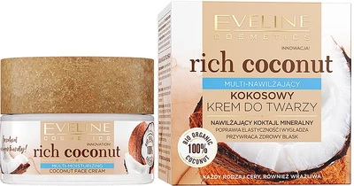 Увлажняющий крем для лица с кокосом - Eveline Cosmetics Rich Coconut Face Cream 50ml (909291-10019)