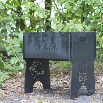 Мангал SHOP-PAN розбірний з індивідуальним написом на 6 шампурів - Україна (SP00200)