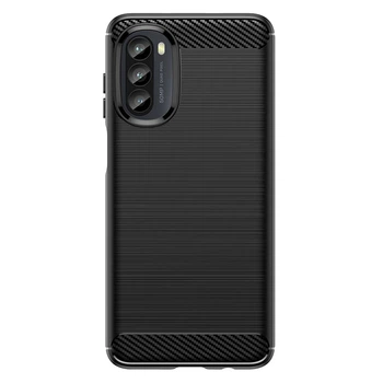 Чохол Lenuo Carbon Fiber для Motorola Moto G52 / G82 Black