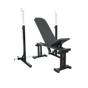 Лавка для жиму регульована до 300 кг Стійки під штангу 50х50 мм Hardcore GYM (А484)