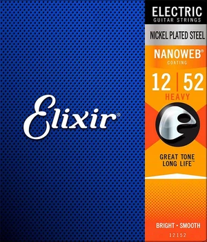 Струны для электрогитары Elixir NanoWeb Coating Heavy 12-52 (EL NW H)